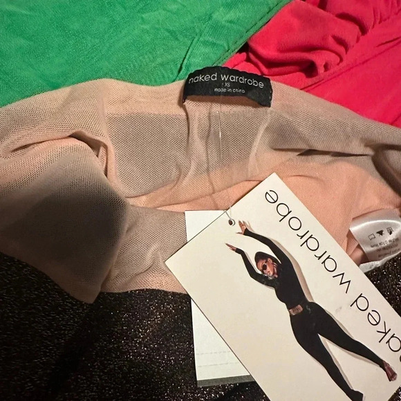 NAKED WARDROBE Color-block Cowl Neck
Mini Dress NWT XS - Picture 6 of 6